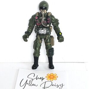 Vintage HK Chop Mei Soldier Force A-6 Jet Fighter Pilot Suit Green Army Man Toy